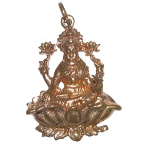 Aadhyathmik Aimpon Panchaloha Panjalogam Panjalokam Maha Lakshmi Pendant 35mm – S954118P