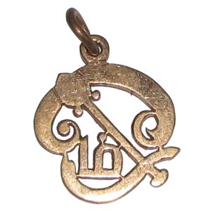 Ashtadathu Tamil Om with Vel Ashtalogam Pendant in Ashtaloha 1 Inch Matt Finish - S963668