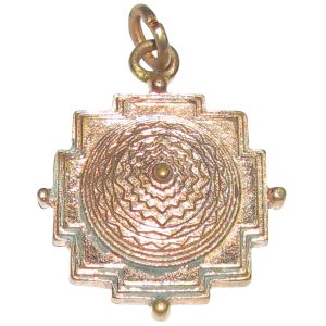 Aadhyathmik Aimpon Panchalogam Panchdathu Panjalogam Panchaloha Sri Chakra Sri Yantra Meru Kavach 1 Inch - S961498P