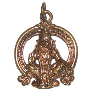 Ayyappa with Makara Thoran Copper Pendant - S963738C