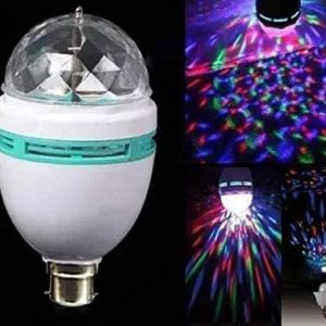 360 Degree LED Crystal Rotating Bulb Magic Disco LED Light,LED Rotating Bulb Light Lamp for Party/Home/Diwali Decoration