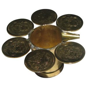 Lakshmi Kubera Deepam Padi Vilakku Diya in Brass - S962058