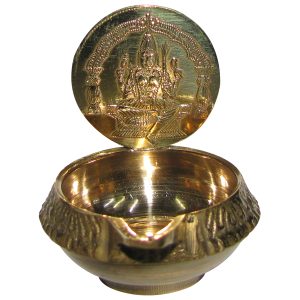 Small Lalitha Devi Ammavari Deep in Brass Diya 1¼inch – S965168