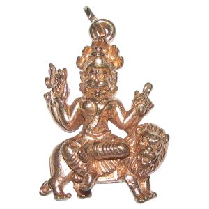 Aadhyathmik Aimpon Maha Prathyangira Devi Panchaloha Pendant Kavach - S954018P