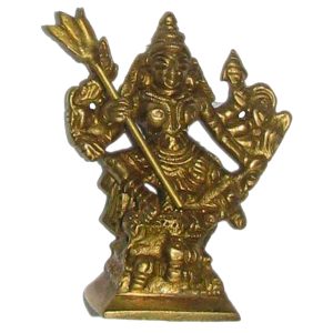 Aadhyathmik Ashtabuja Durga Idol in Brass 2 Inch - S908158
