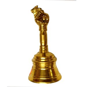 Aadhyathmik Nandi Hand Bell Ghante in Brass 4 Inch - S9031-14