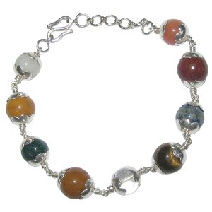 Navarathna Silver Bracelet - S554666