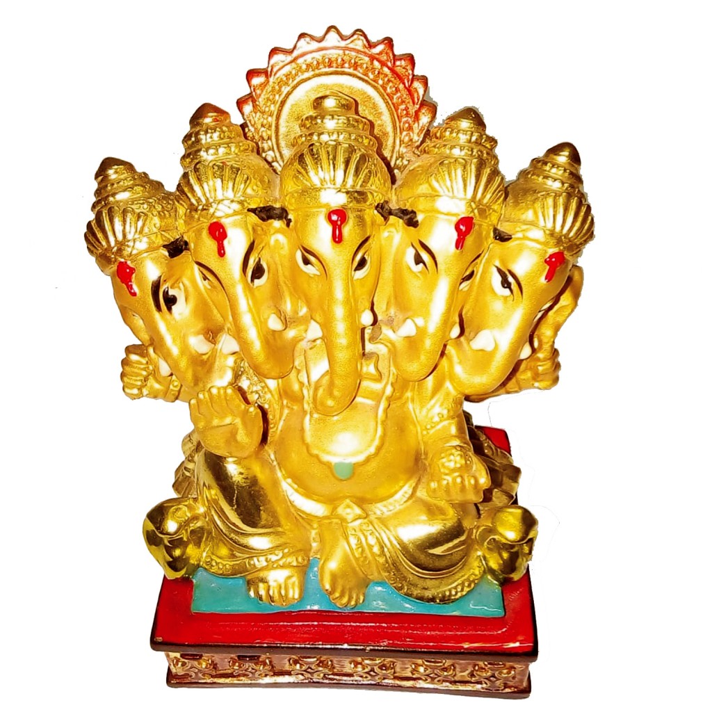 Panchmukh Ganesh Idol in Resin 4 Inch S903103 Season Bazaar