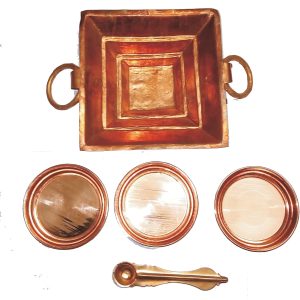 Pure 100% Copper Agnihotra Kit Havan Kund Homagundam Set - S414297-02