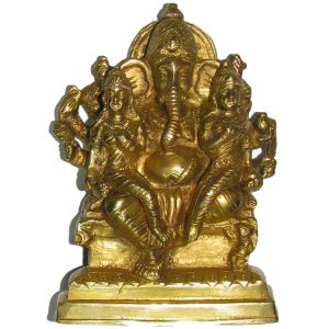 Siddhi Buddhi Ganesh Idol in Brass 5.5 Inch - S915668