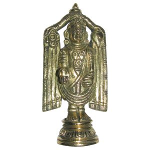 Venkateswara Swamy Srinivasa Govinda Balaji Statue Vigraham Idol in Brass 4 Inch - S951918