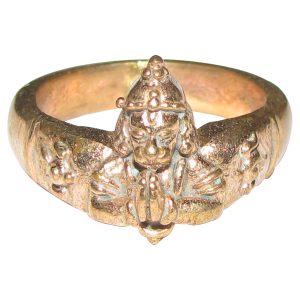 Aadhyathmik Aimpon Panchalogam Bhaktha Anjaneya Ring Panchaloha Bhaktha Hanuman Ring 5 Metals Panchadhatu Baktha Bajrangbali Ring – S960308