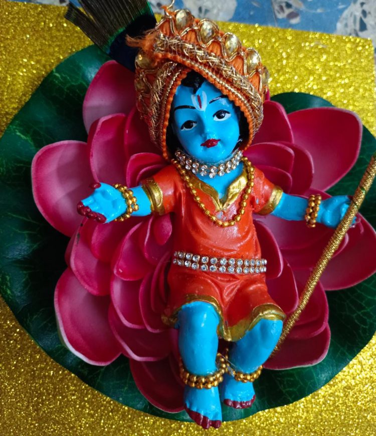 Krishna in lotus Doll