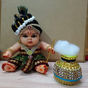Rubber dolls decorated as chubby Krishna