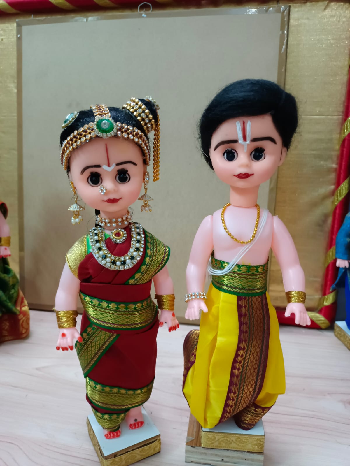 Bride and groom dolls discount