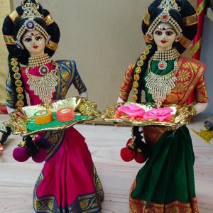 Welcome dolls Handmade fabric dolls with fiber face height 12"