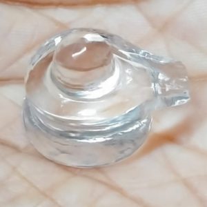Aadhyathmik Sphatik Shivlingam Padiga Lingam Idol 20mm 5grams - S9098-04-1