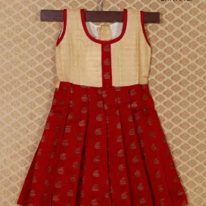 Shivangi Girl Maroon Catus Baby Frock