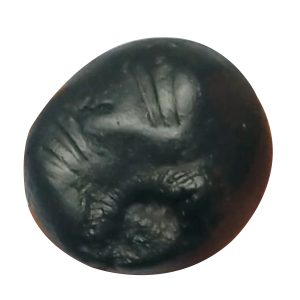 V0035-02 – Vitthala Rukmini Panduranga Pandharinath Vithobha Rakhumai Salagram with Naturally Formed Vishnu Nama 1¼inch 34grams