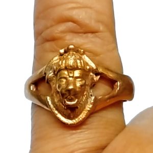 S9034-10 – Aadhyathmik Powerful Consecrated Narasimha Aimpon Panchaloha Panchalogam Panchdathu Ring 5grams