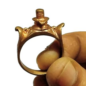 S9034-11 – Aadhyathmik Powerful Consecrated NagaLingam Aimpon Panchaloha Panchalogam Panchdathu Ring 19grams