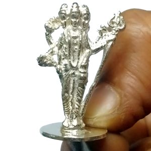 S9036-41 – Aadhyathmik Datta Idol Silver Dattatreya Vigraha 1½inch 10grams