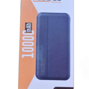 "Mobile Power Bank | Tessco HP-371 – 10000 mAh | Quick Charge | Black Color"
