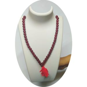 S9092-40-02 – Aadhyathmik Red Keharwa Mala Energised Manmade Manufactured Keruva Kerwa Mala 108 Beads