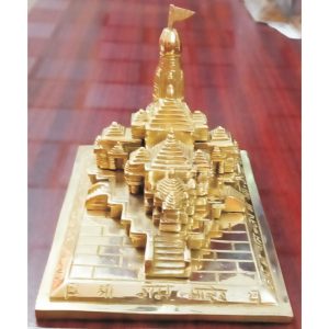 S9031-86 – Aadhyathmik New Ayodhya Ram Temple Gopuram Sukshma Vigraha Brass Idol 5x7inch 2638grams