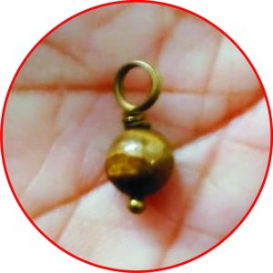 S9058-354 – Aadhyathmik RathnaSasthra Favourite Puli Kannu Uparathna Tiny Pendant 6mm 1gram Helps to reach your Goal and Achieve your Target