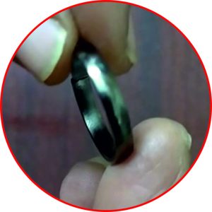 S944708-02 – Best Quality Original Black Polished Horse Shoe Ring, Kale Ghode Ki Naal Ka Challa Ring For Shani Dosha Niwaran