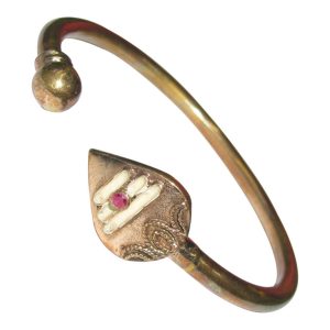 Aadhyathmik Aimpon Panchalogam Vetrivel Veeravel Kappu Panchaloha Vel Murugan Subrahmanya Pasupatha Kankanam Kadiyam 5 Metals Panchadhatu Bracelet Kangan Kada Adjustable – S955268