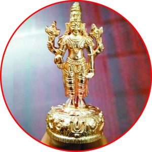 S9036-64 – Aadhyathmik Consecrated Maha Vishnu Aimpon Panchalogam Panchaloha Vigraham Panchadathu Idol 2.5inch 36grams
