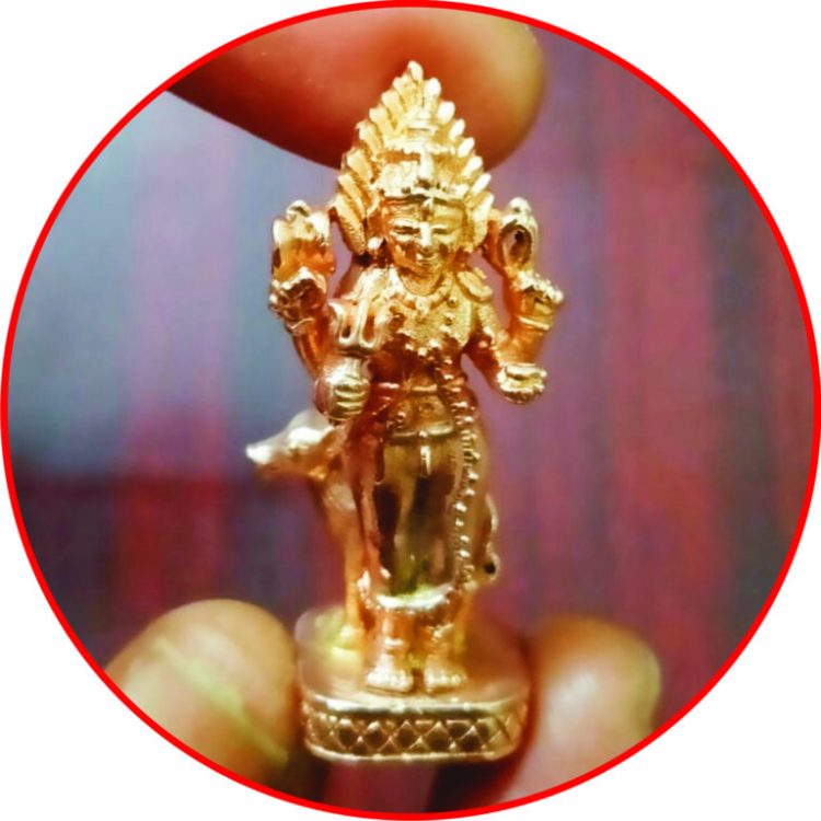 S9036-66 – Aadhyathmik Consecrated Kala Bhairava Aimpon Panchalogam Panchaloha Vigraham Panchadathu Idol 1.75inch 28grams