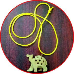 S9058-370 – Pavithra Hanumath Vahana Ushtram Wood Locket Kavach To Overcome Health Issues Success in Overseas Opportunities Enemy Free Life