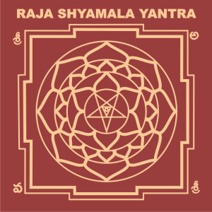 S9113-101 – Aadhyathmik Energised Raja Shyamala Abhimantrit Powerful Copper Yantra 3inch 18grams
