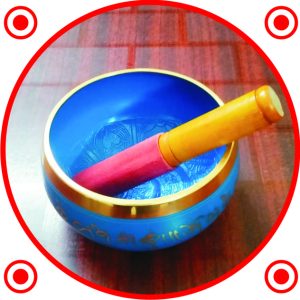 S9002-13-B – Aadhyathmik 100% Original Tibetian Singing Bowl For Healing Meditation Yoga Om Chanting Bowl 6inch 972grams – Blue