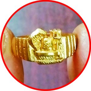 S9034-33 – Aadhyathmik Shivling with Trishul and Nag Aimpon Modhiram Panchaloha Vungaram Panchdathu Ring Panchalogam Angooti