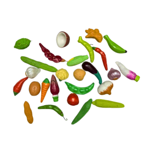 Miniature Vegetables Set | Terracotta Miniature Vegetables Set | A Unique Decoration Set | Showcase Items | Home Decor Collections | 25 Pieces Miniature Vegetables Set