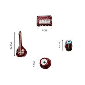 Terracotta Miniature Musical Instruments | Miniature Handmade Items | Showcase Items | Handcrafted Collectibles | Handcrafted Gifts | Clay Miniature Set | Terracotta Miniature Items