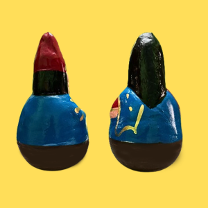 Thanjavur Dancing Doll | Thanjavur Thalaiyatti Bommai | Golu Dolls | Show Case Dolls | Size 19 cm X 12 CM | Blue Colour ( 2 Dolls)